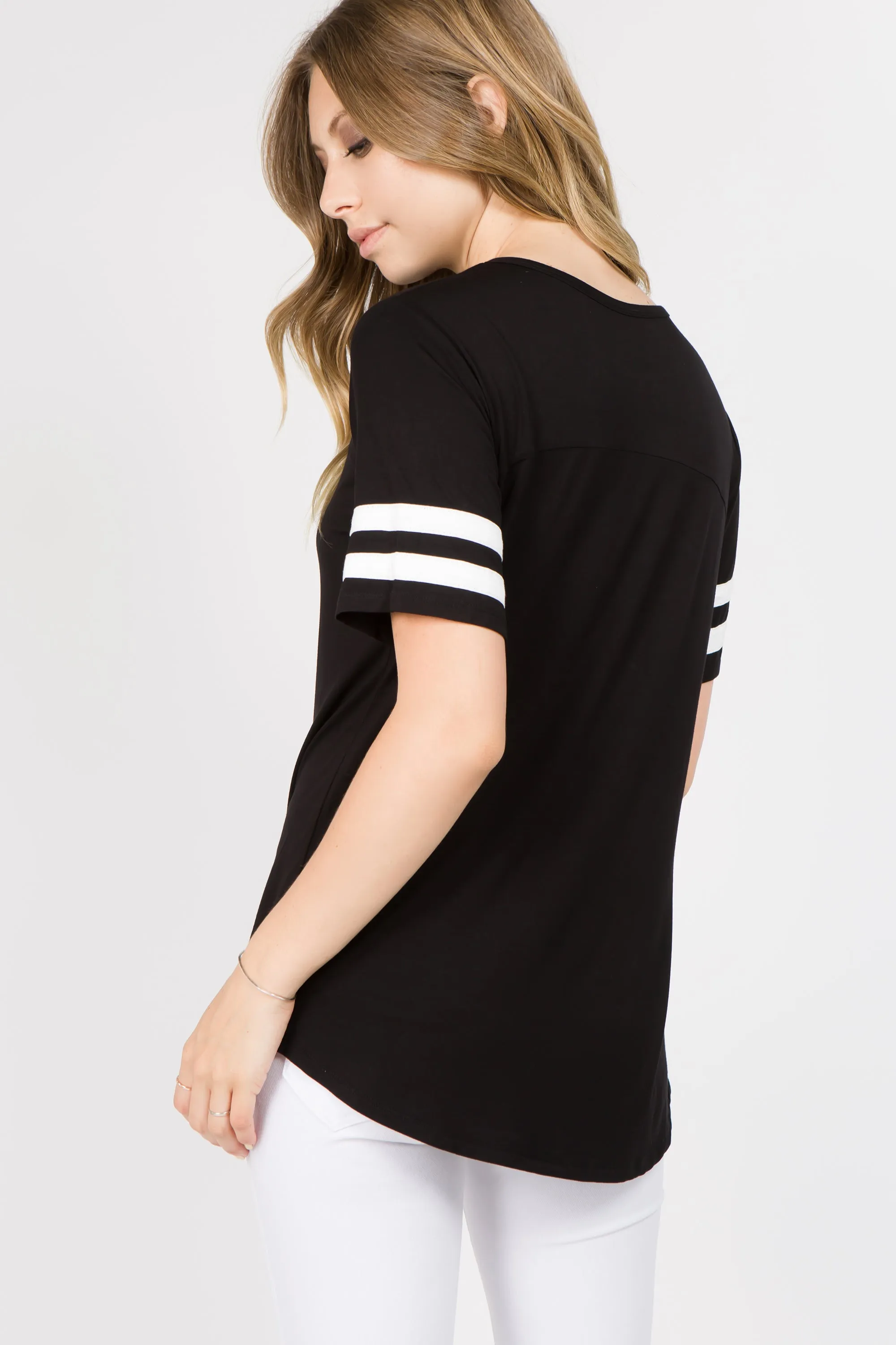 Score A Goal Varsity Stripe Top