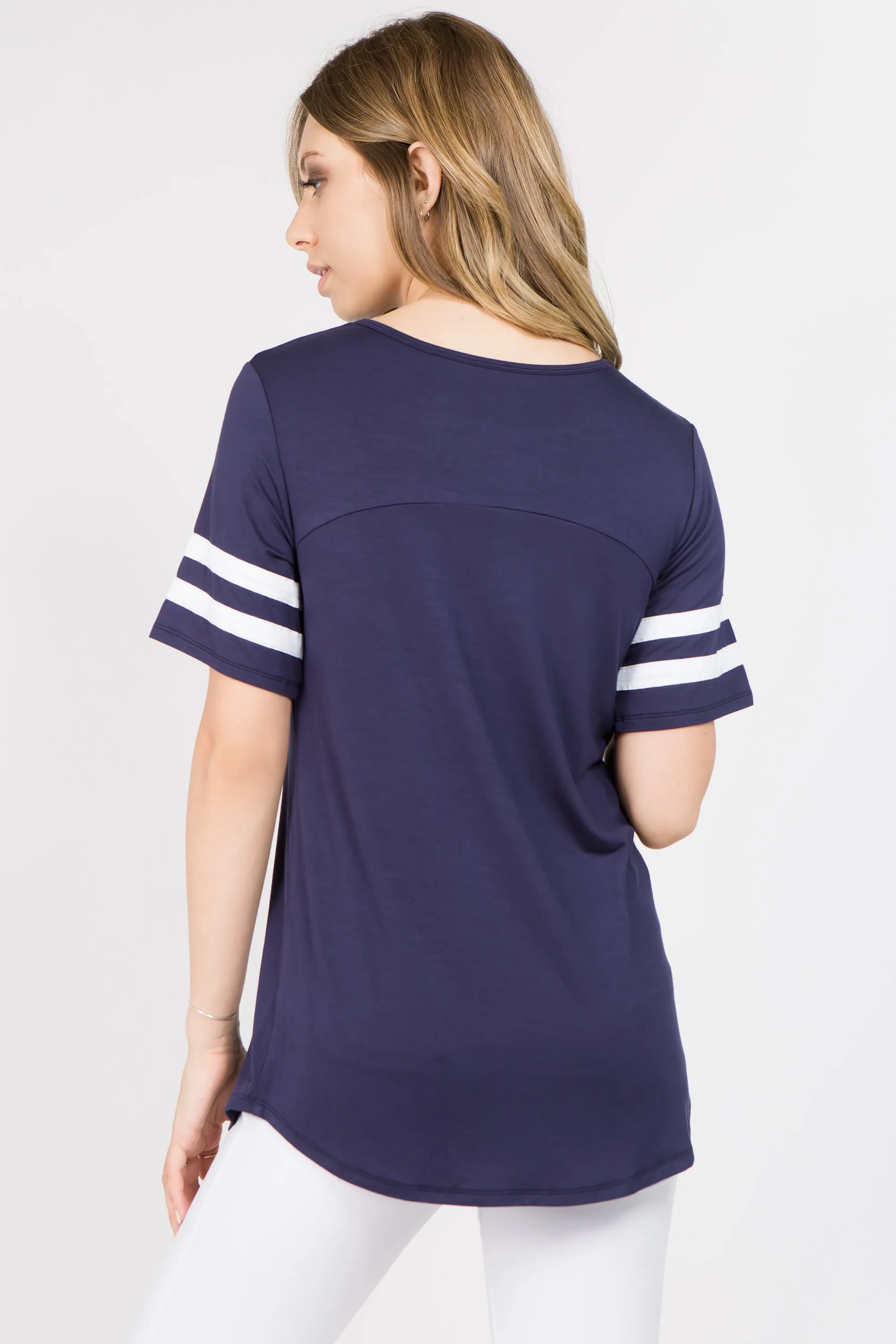 Score A Goal Varsity Stripe Top