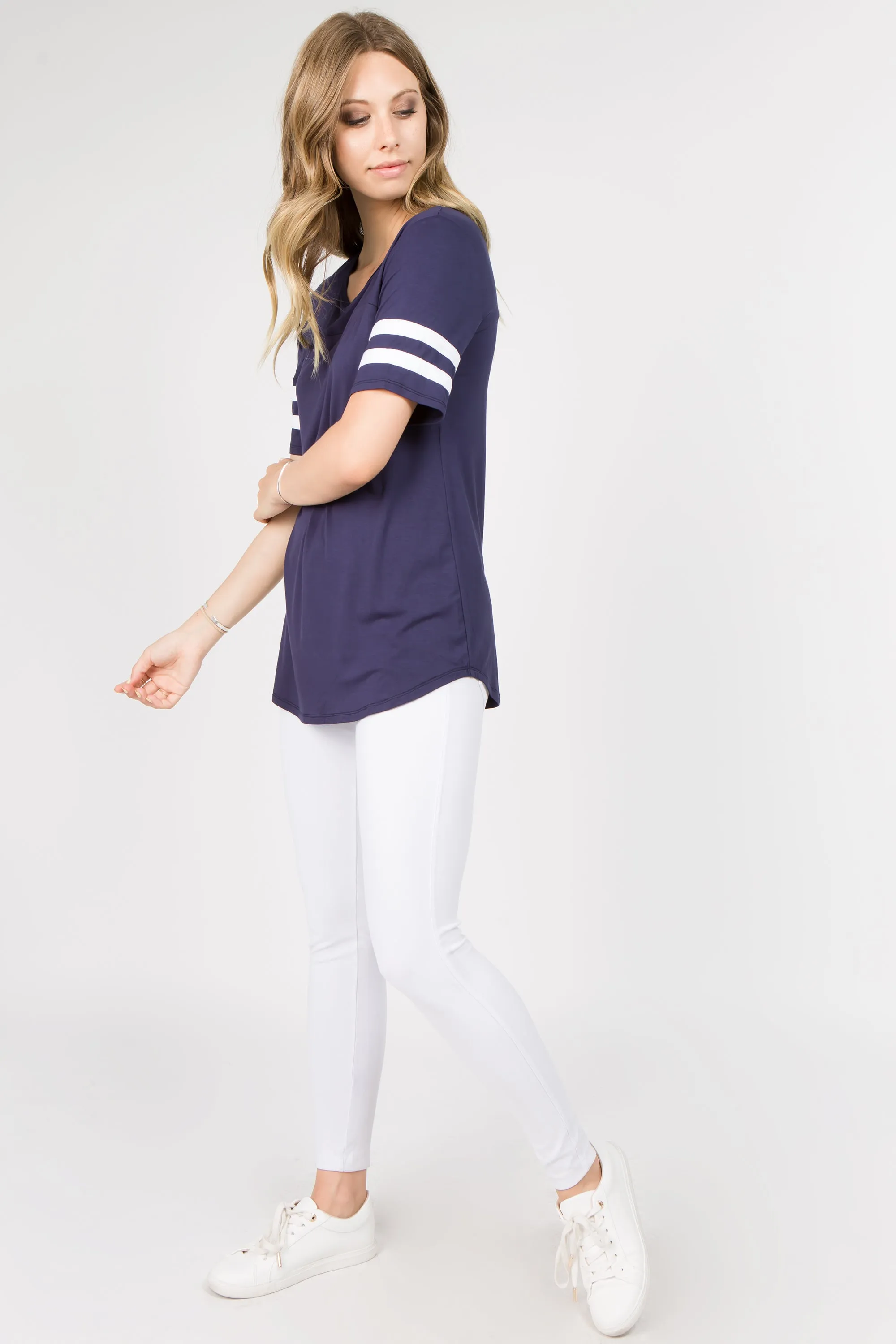 Score A Goal Varsity Stripe Top