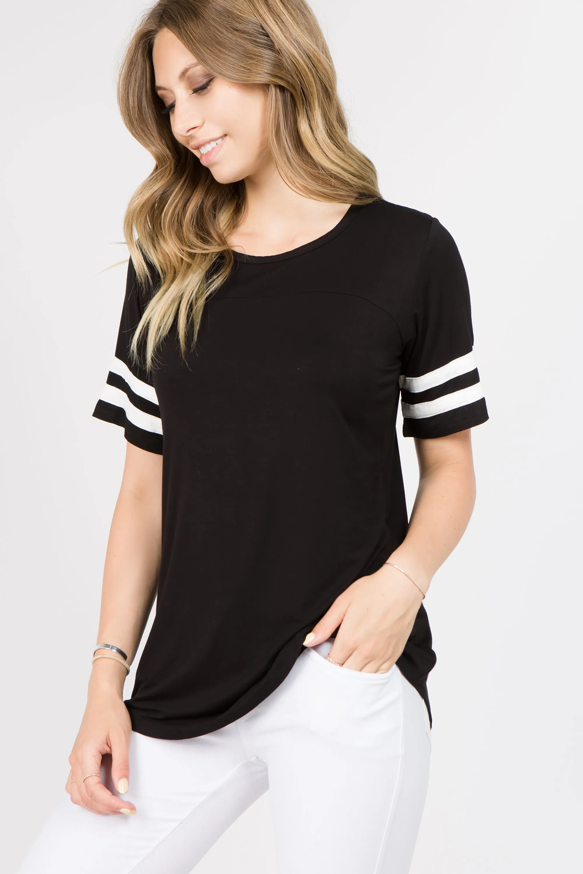 Score A Goal Varsity Stripe Top