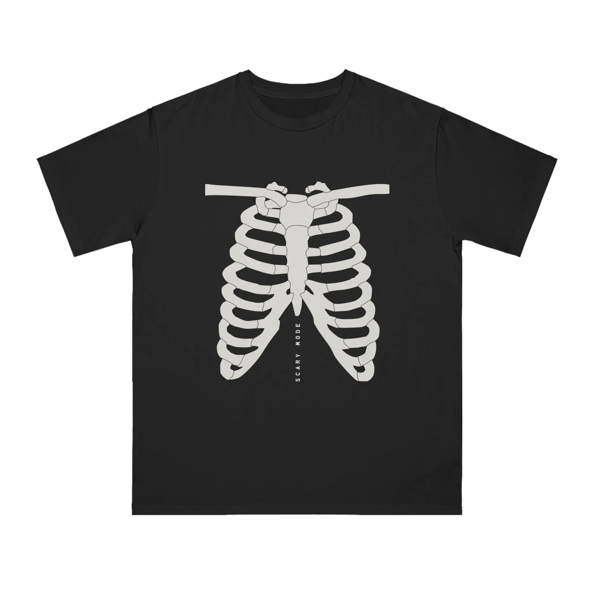 Spine-Chilling Style: Kay Chimba Scary Mode Rib Cage Organic T-Shirt
