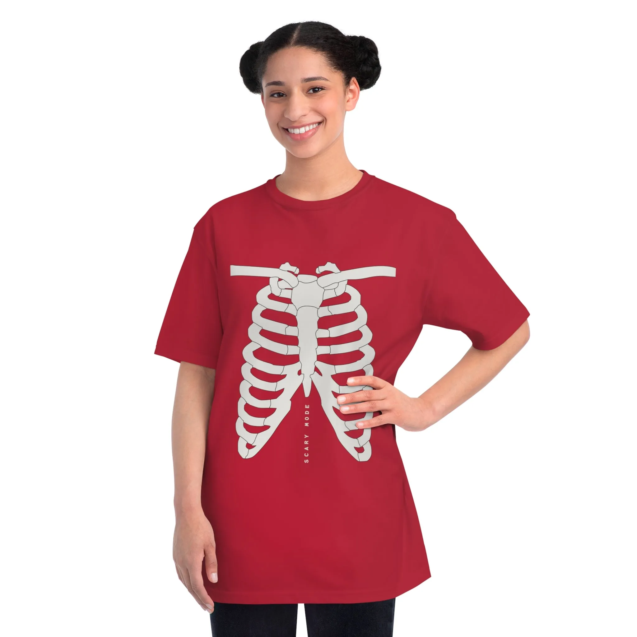 Spine-Chilling Style: Kay Chimba Scary Mode Rib Cage Organic T-Shirt