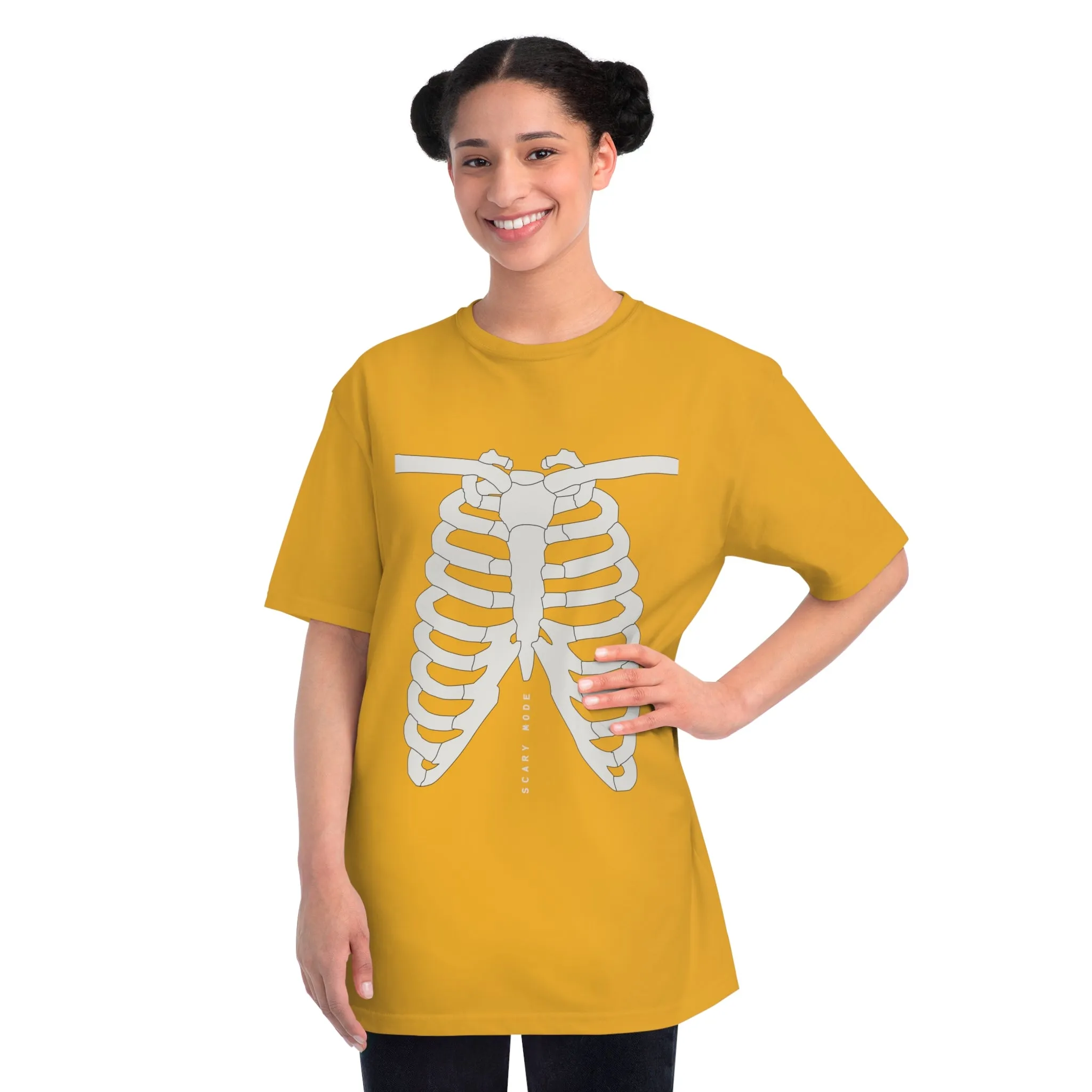 Spine-Chilling Style: Kay Chimba Scary Mode Rib Cage Organic T-Shirt