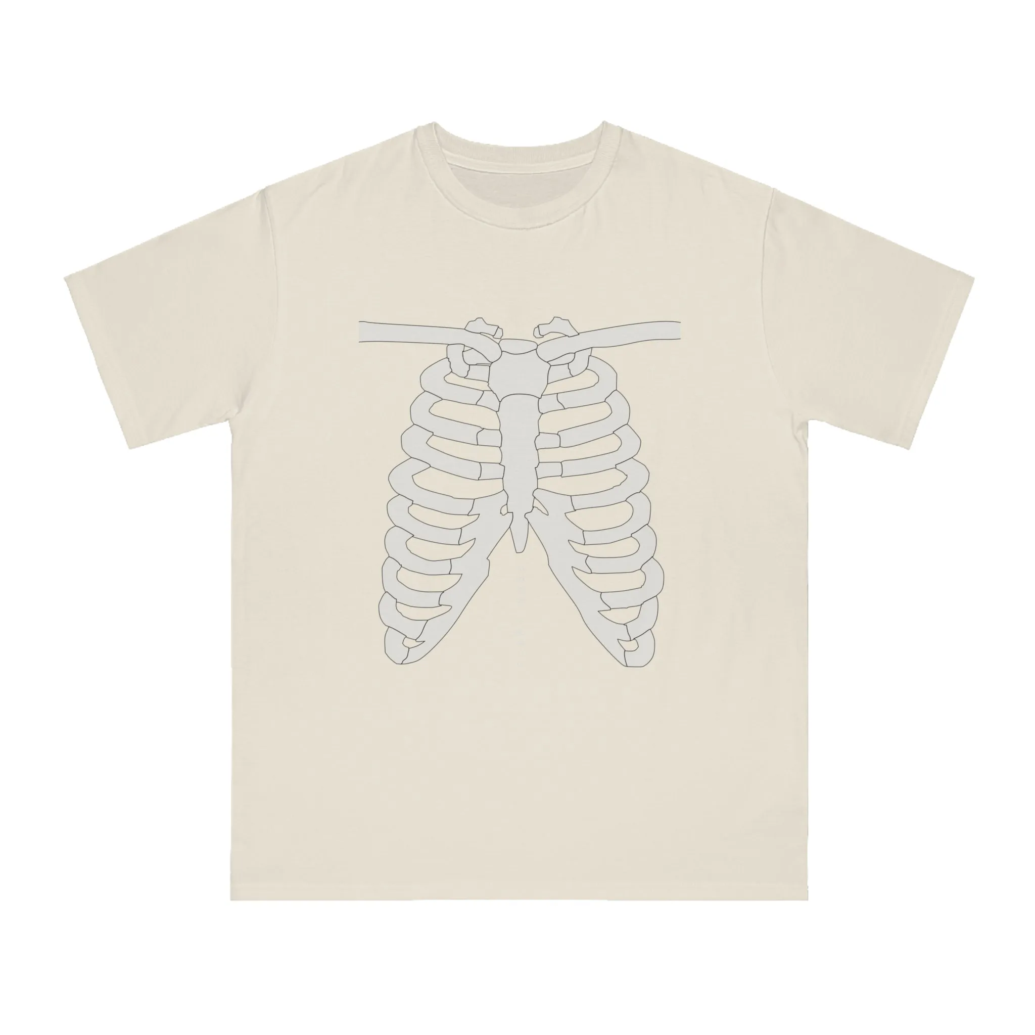 Spine-Chilling Style: Kay Chimba Scary Mode Rib Cage Organic T-Shirt