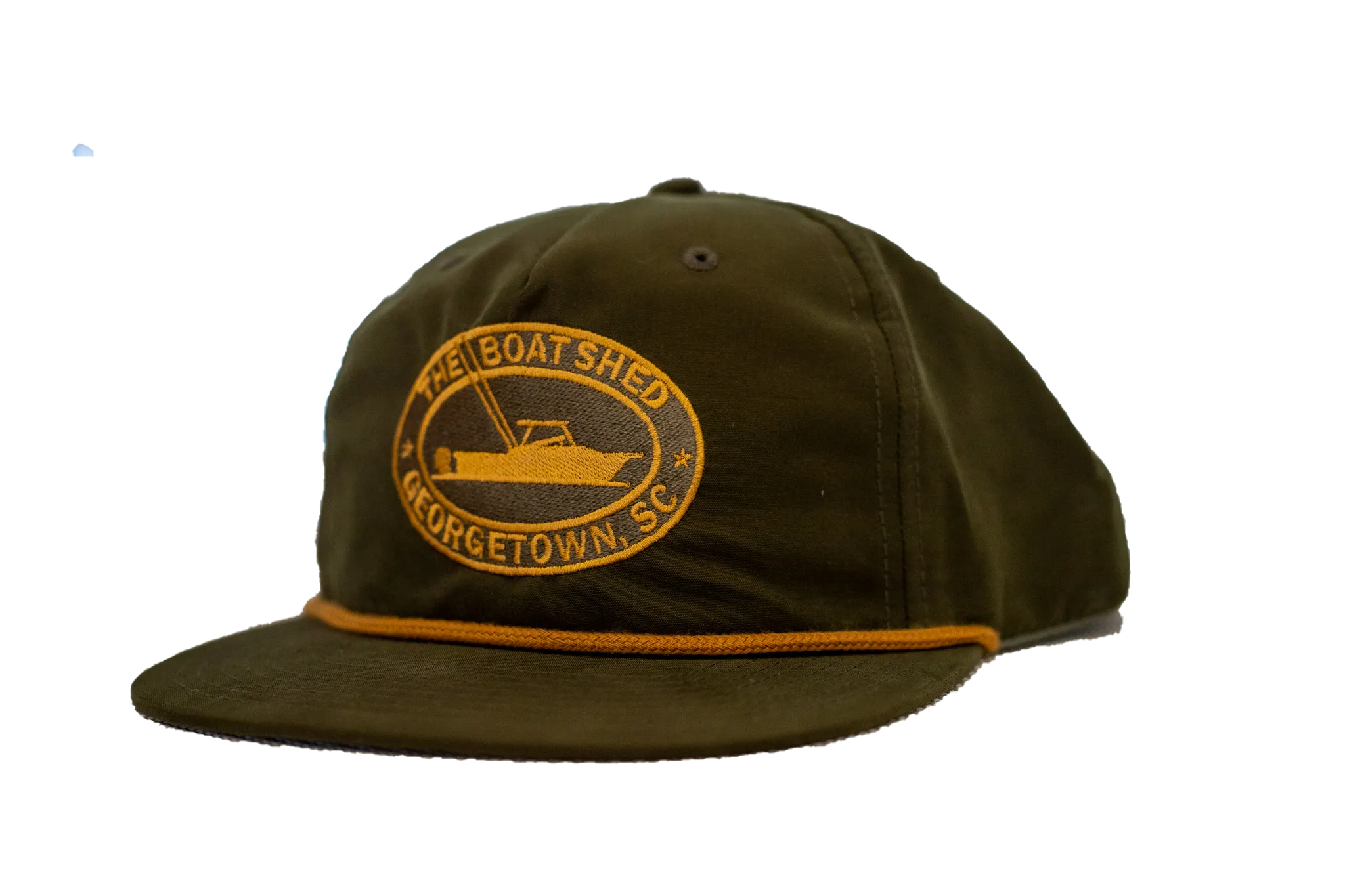 The Boat Shed Logo Rope Hat - Loden/ Gold