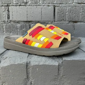 Thunderbird Slide /  Suede Vegan Coyote Red Dark Brown