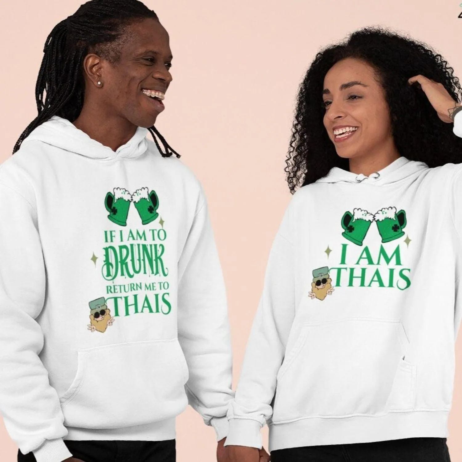 Too Drunk Couple Custom Matching Set - Personalize with (NAME) - St. Patrick's Day Humor Outfits