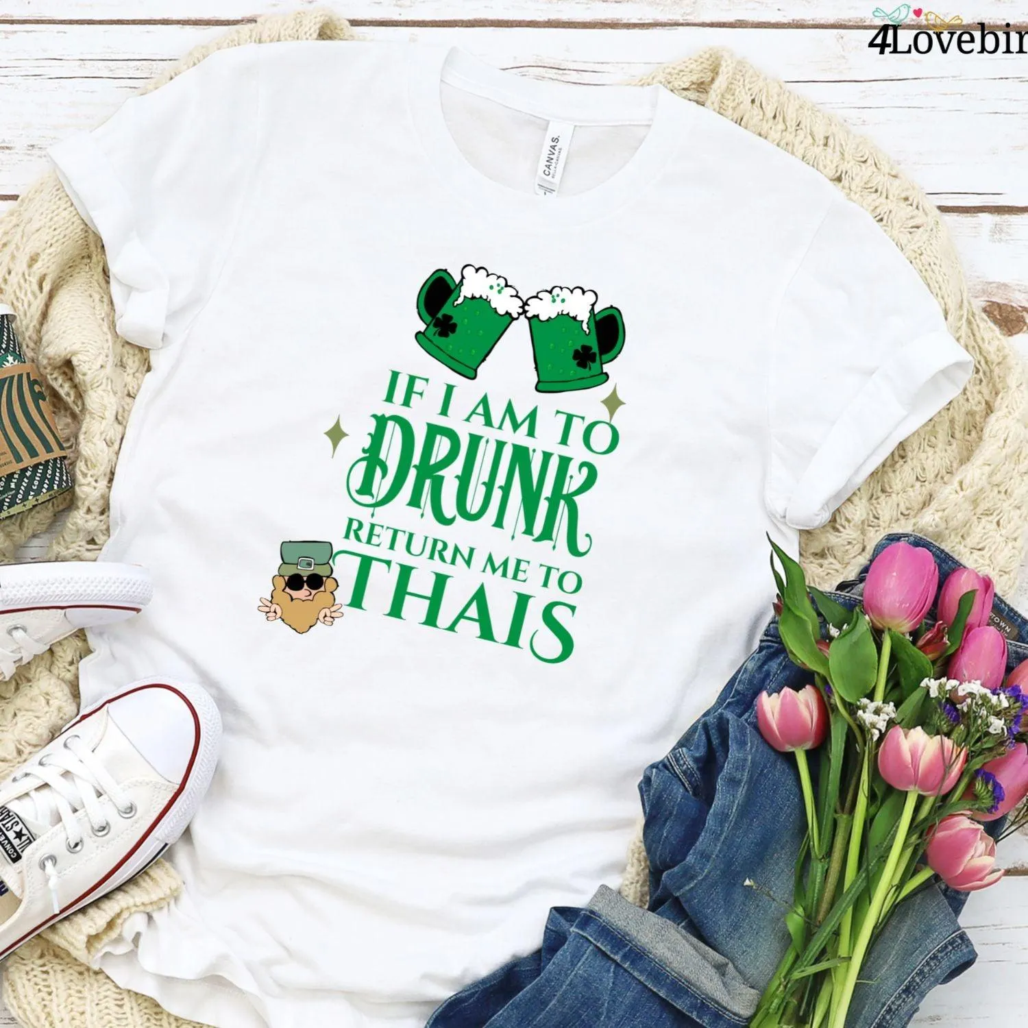 Too Drunk Couple Custom Matching Set - Personalize with (NAME) - St. Patrick's Day Humor Outfits