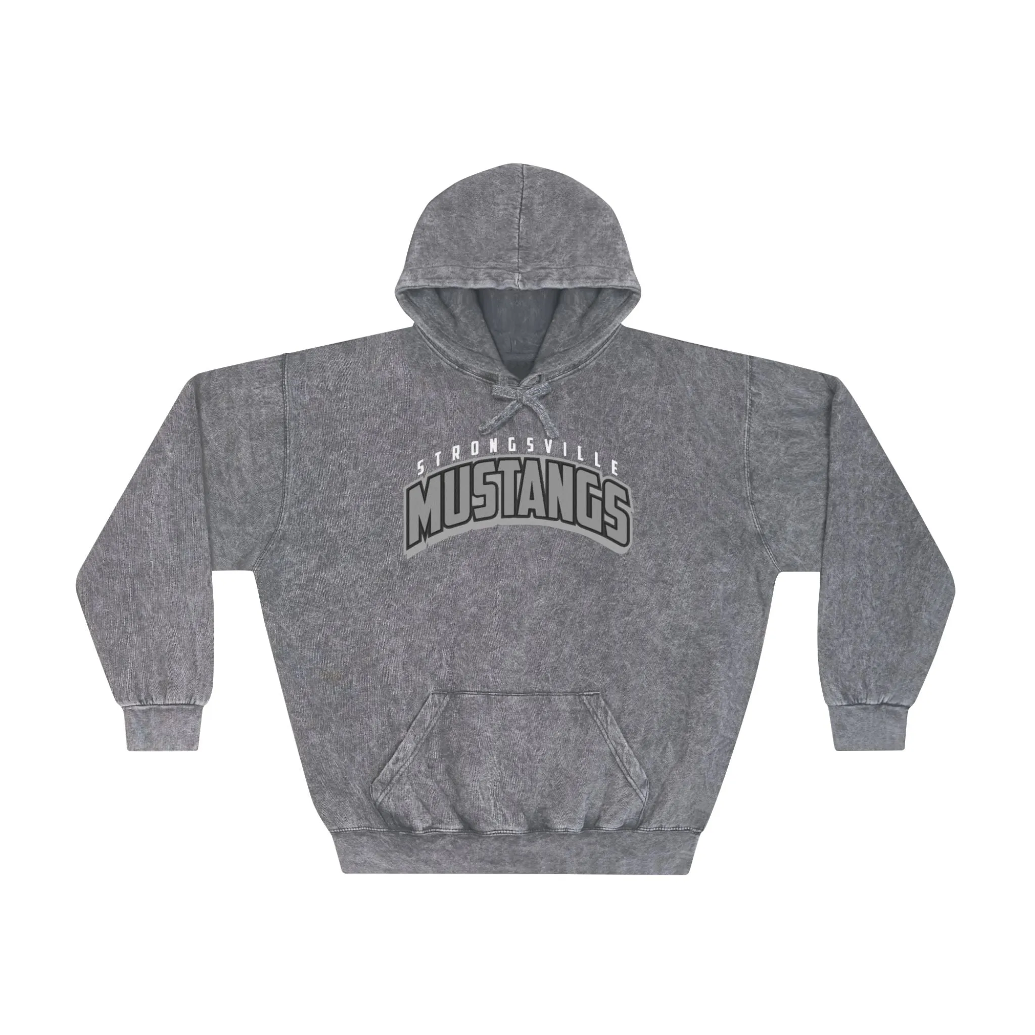 Unisex Mineral Wash Hoodie B&W