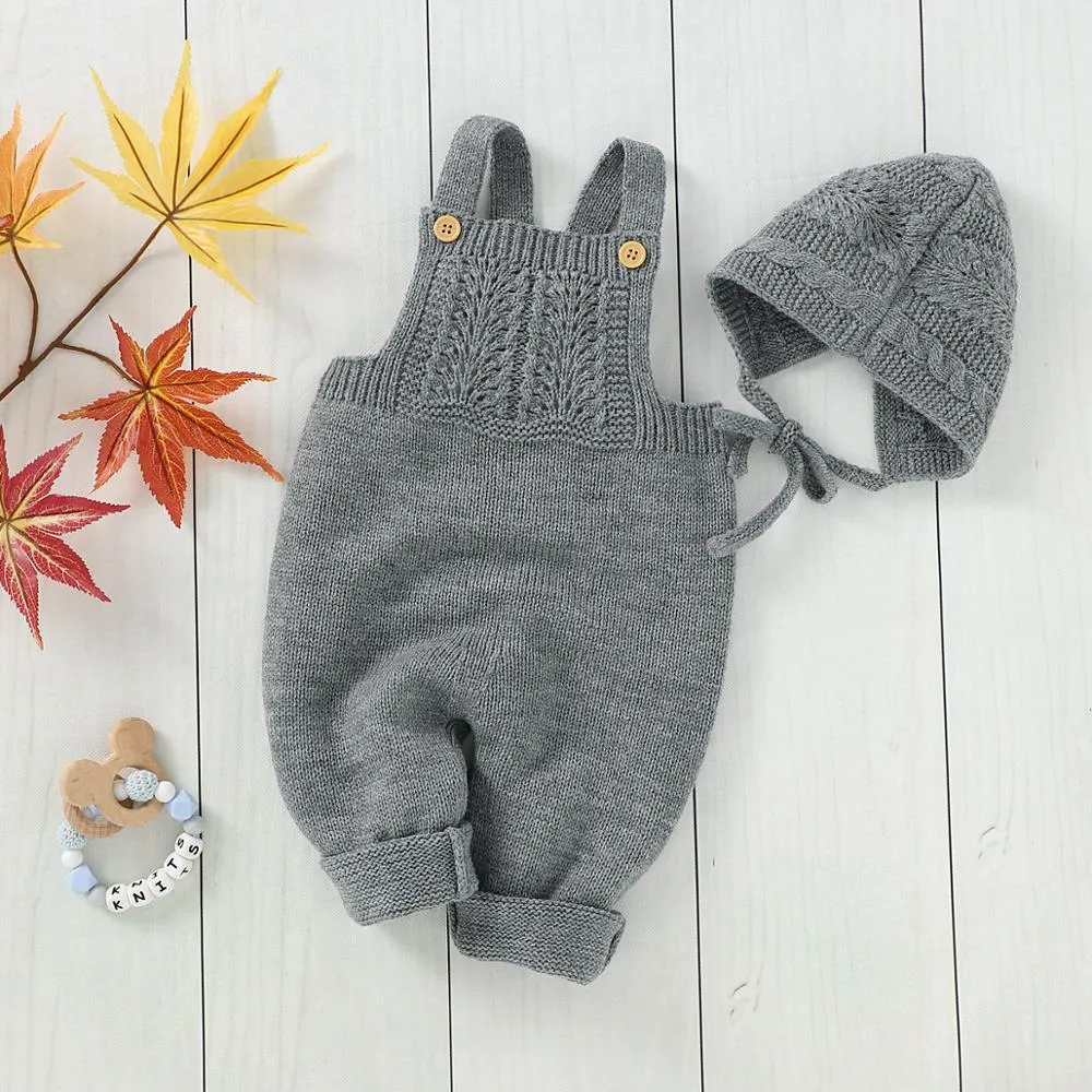 Warm Knitted Jumpsuits & Hats