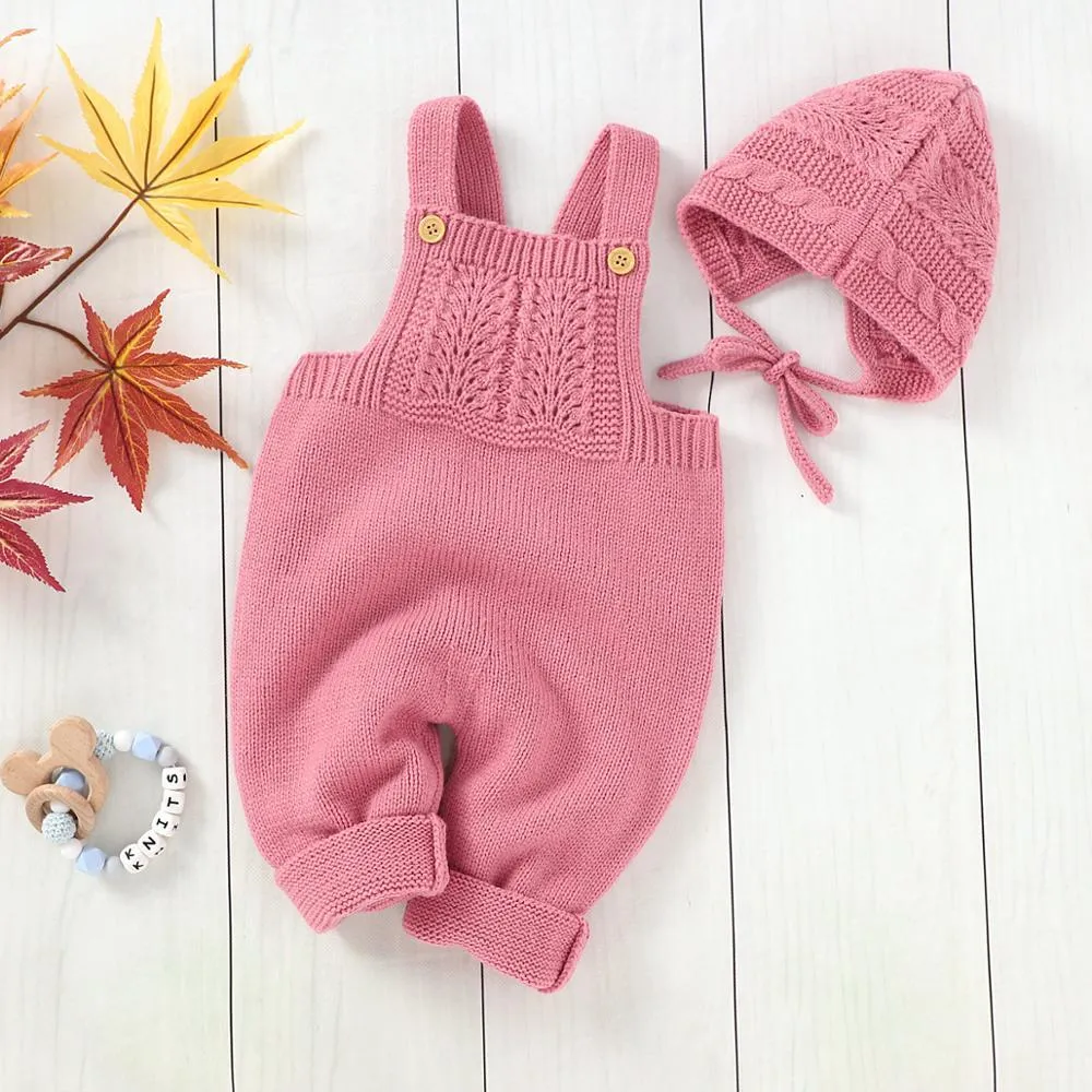 Warm Knitted Jumpsuits & Hats