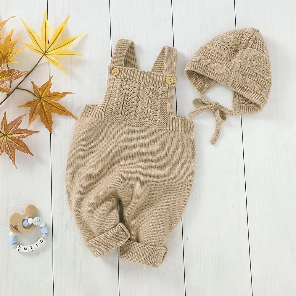 Warm Knitted Jumpsuits & Hats