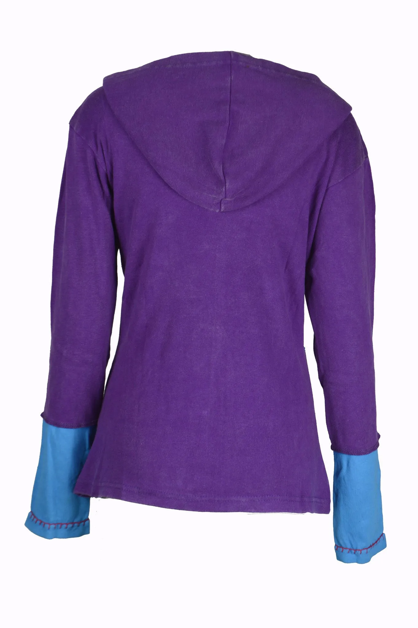 womens-long-sleeve-multicolored-stone-washed-cotton-cardigan-attach-hood