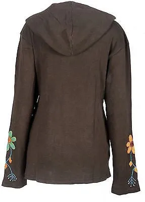 womens-multicolored-stone-washed-cotton-cardigan-with-attach-hood