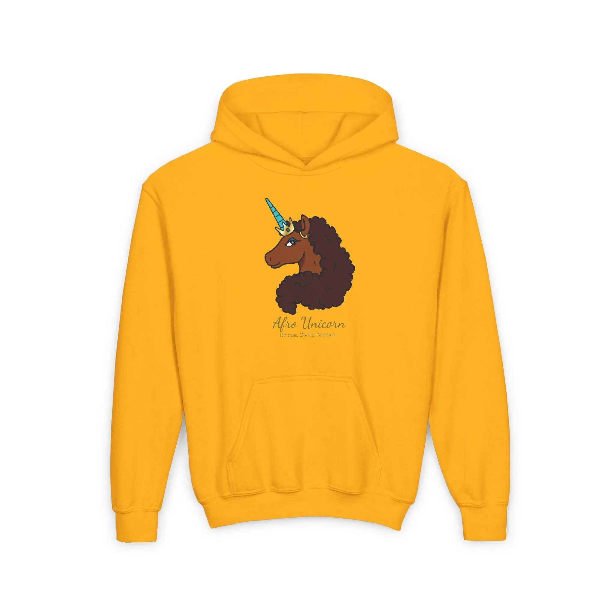 Youth Afro Unicorn Hoodie - Unique