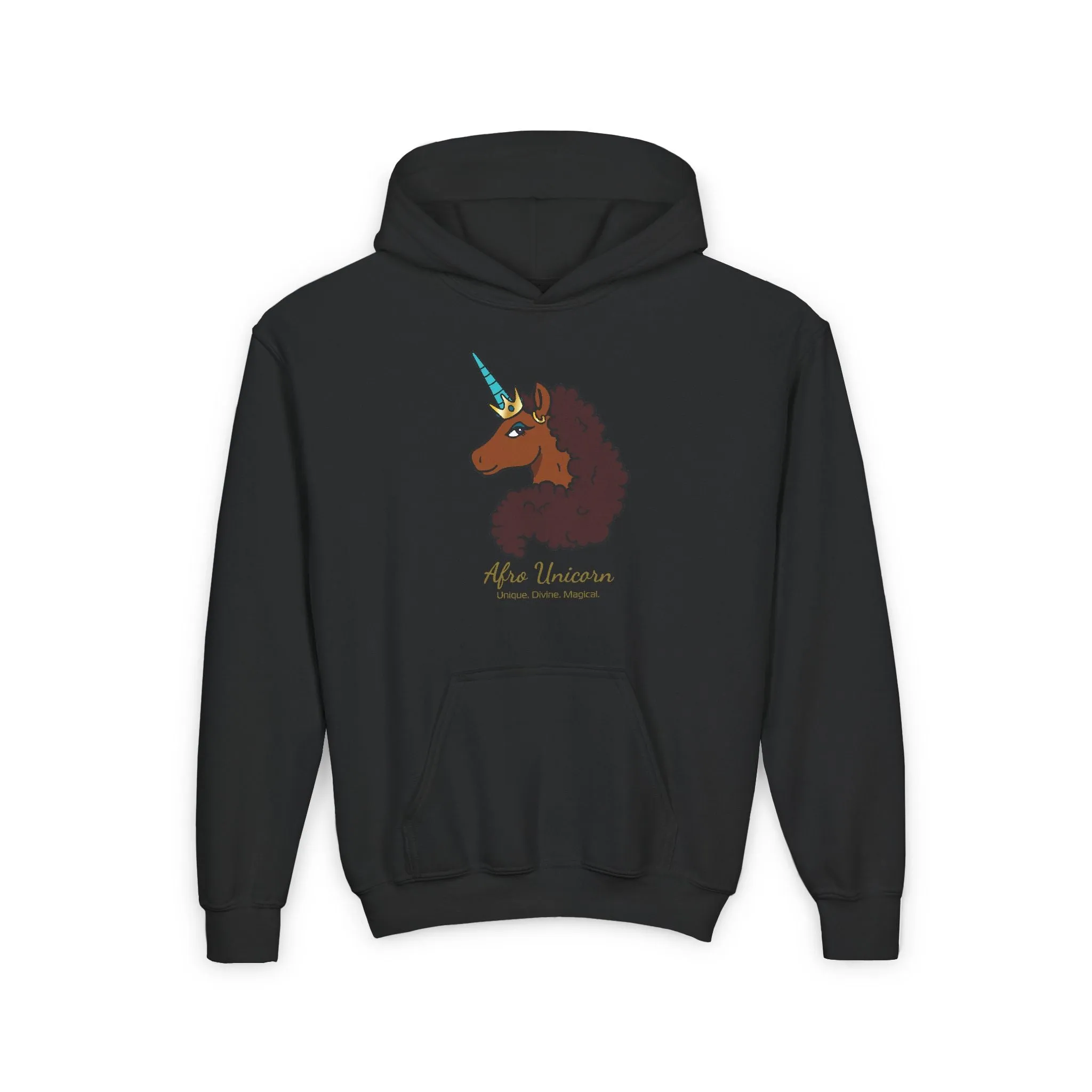 Youth Afro Unicorn Hoodie - Unique