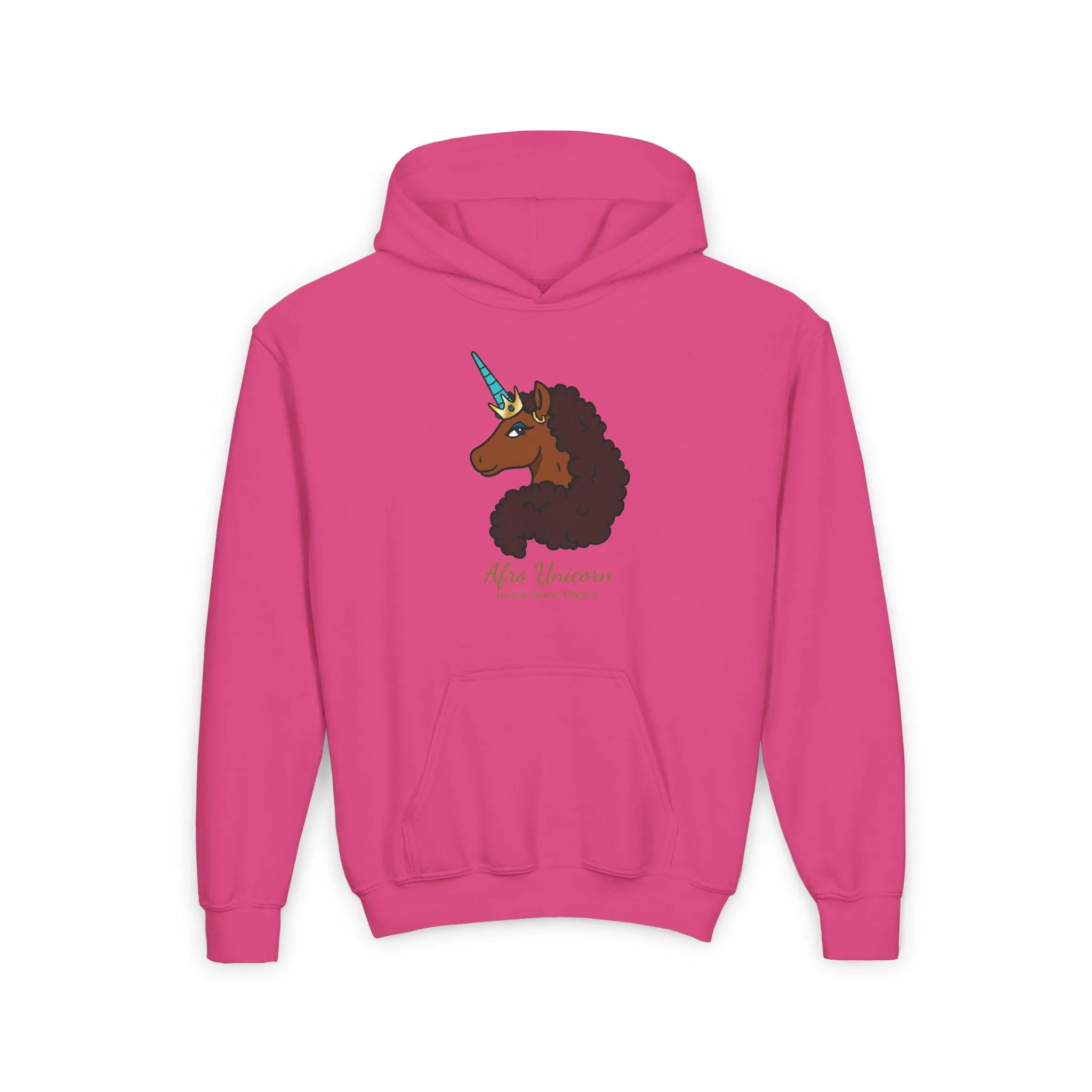 Youth Afro Unicorn Hoodie - Unique