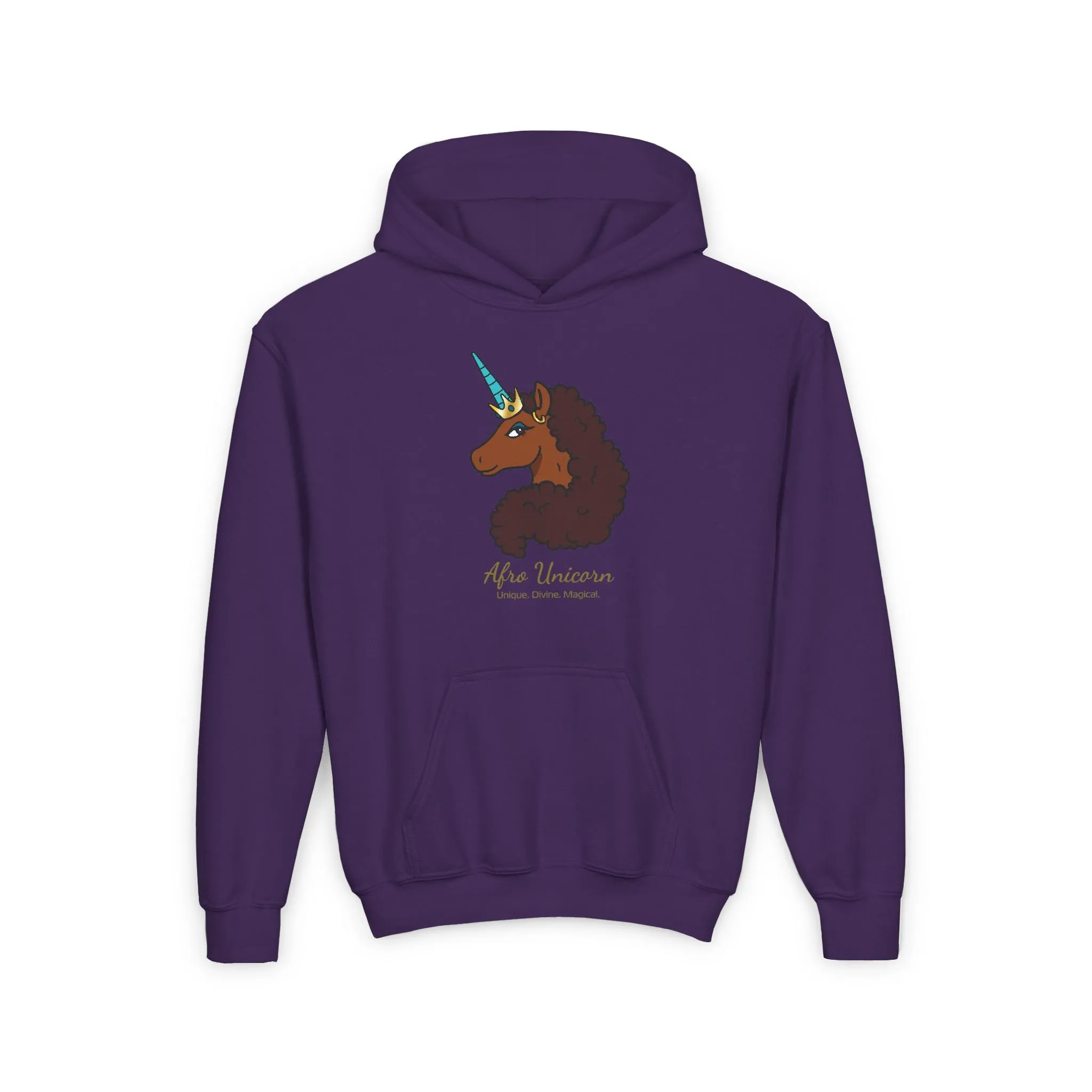 Youth Afro Unicorn Hoodie - Unique