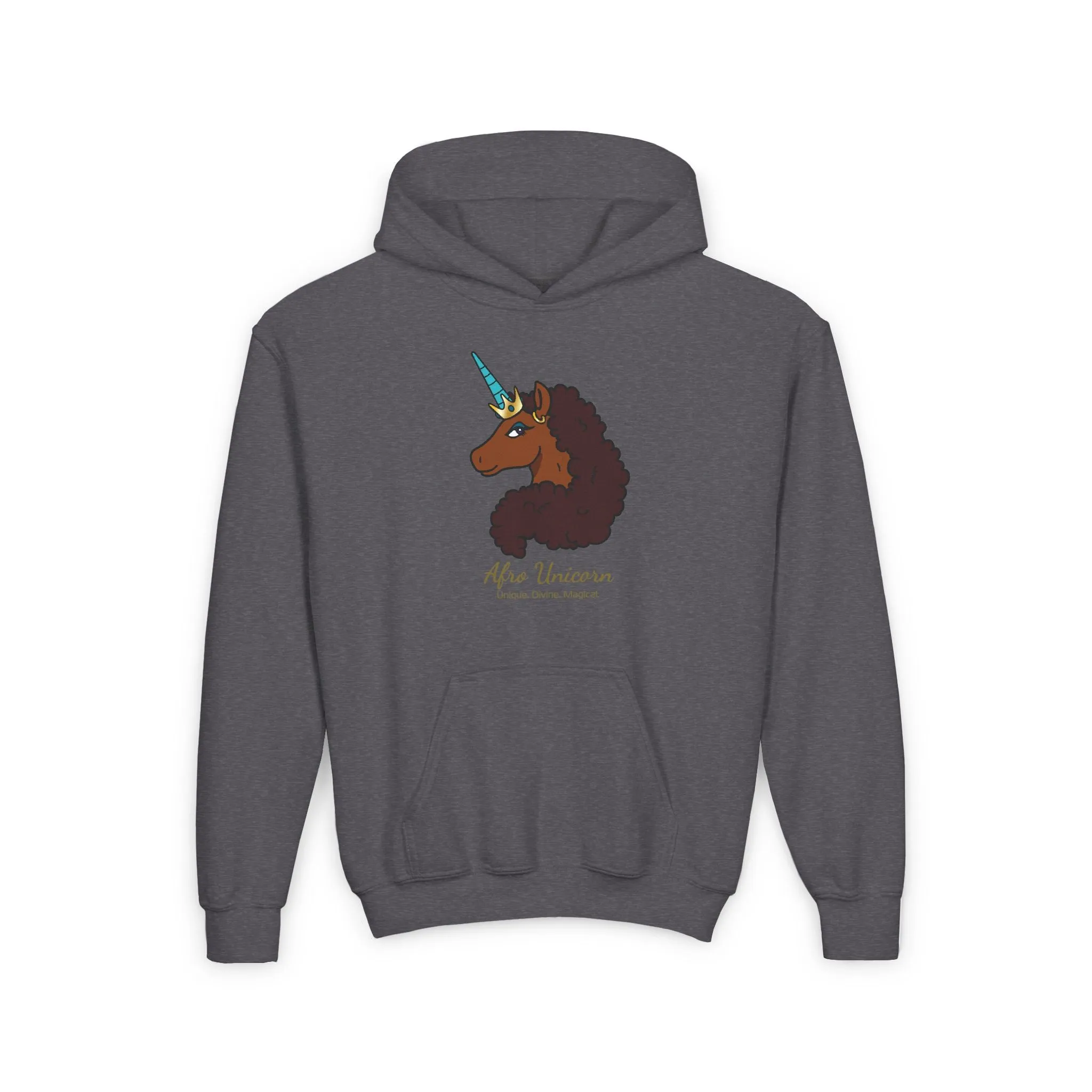 Youth Afro Unicorn Hoodie - Unique