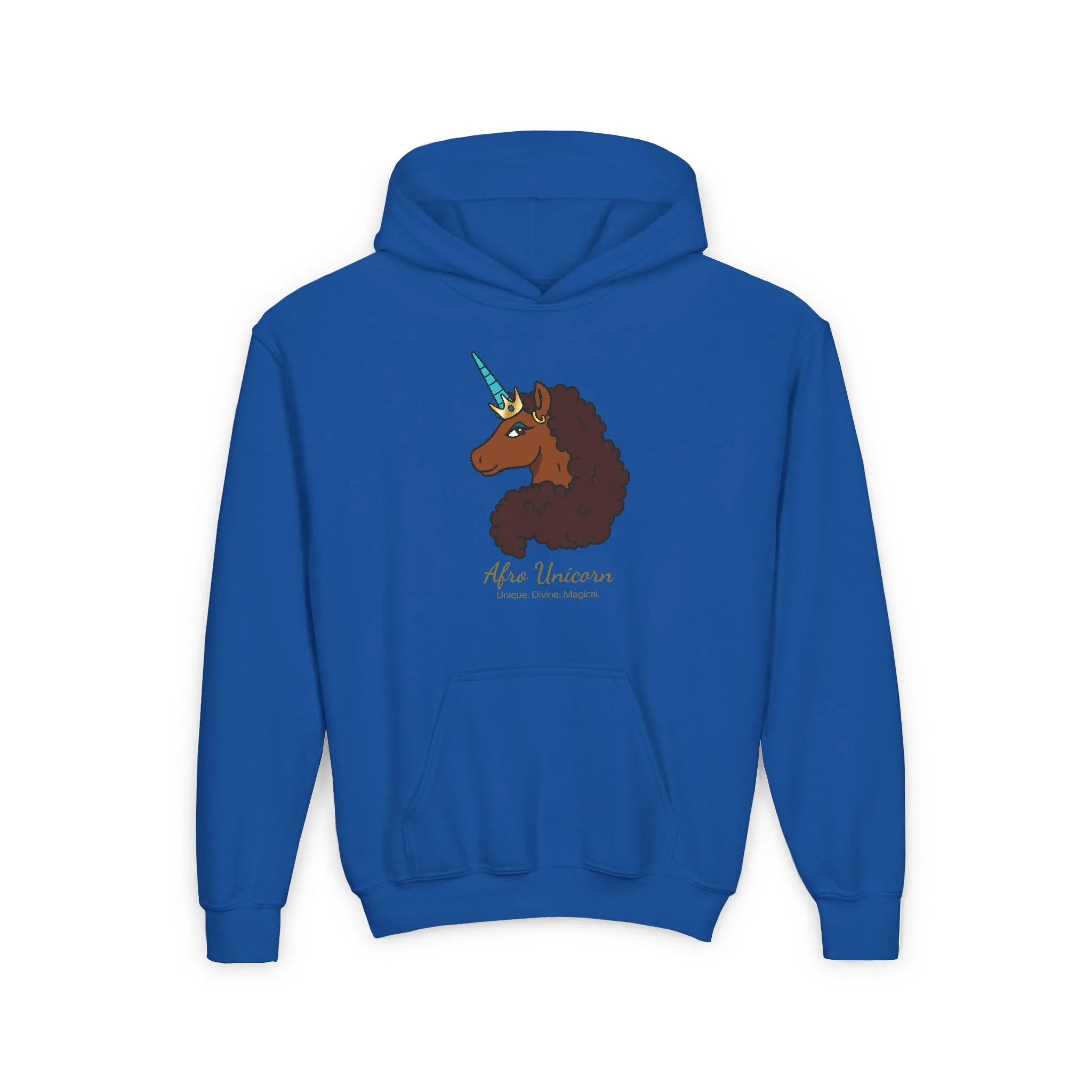 Youth Afro Unicorn Hoodie - Unique