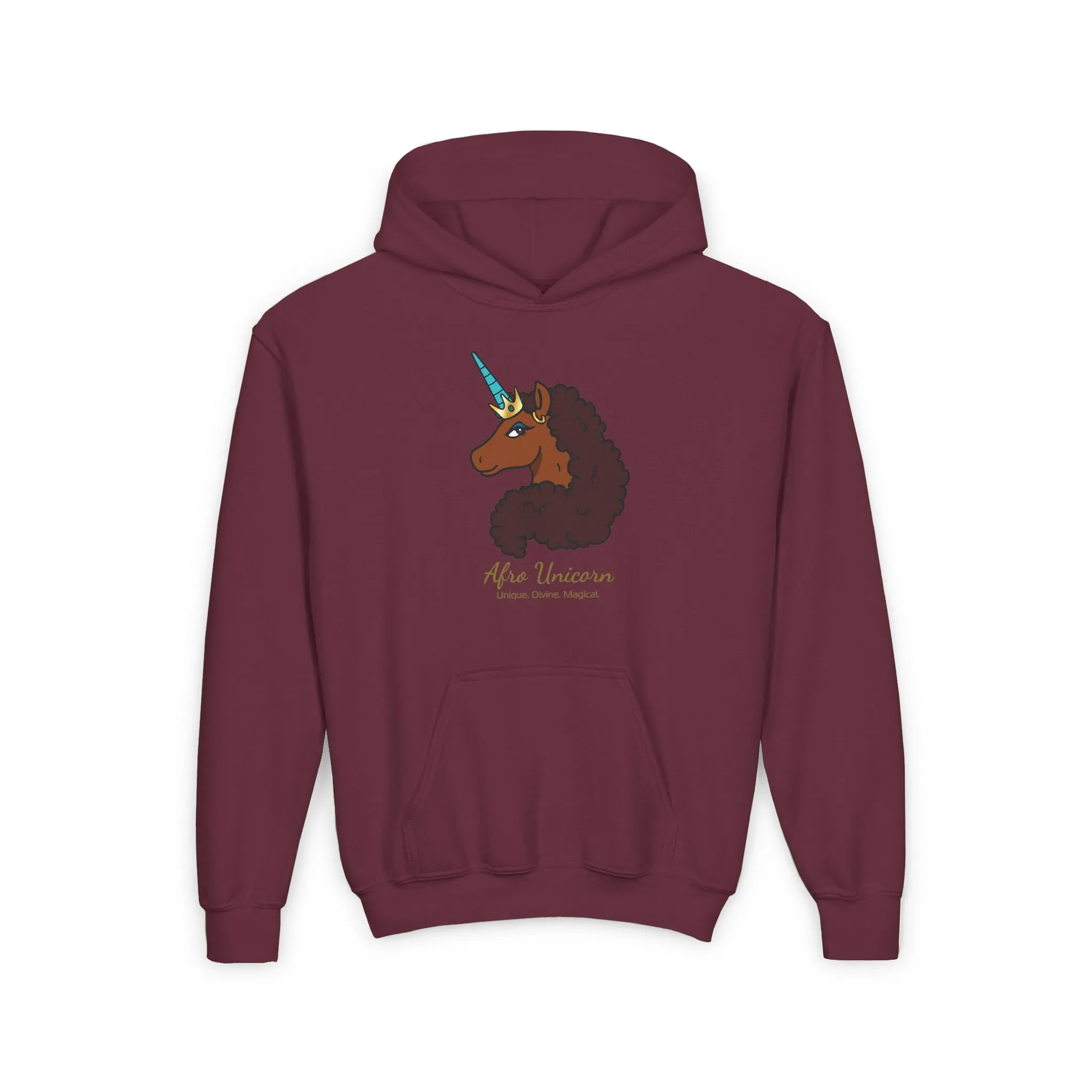 Youth Afro Unicorn Hoodie - Unique