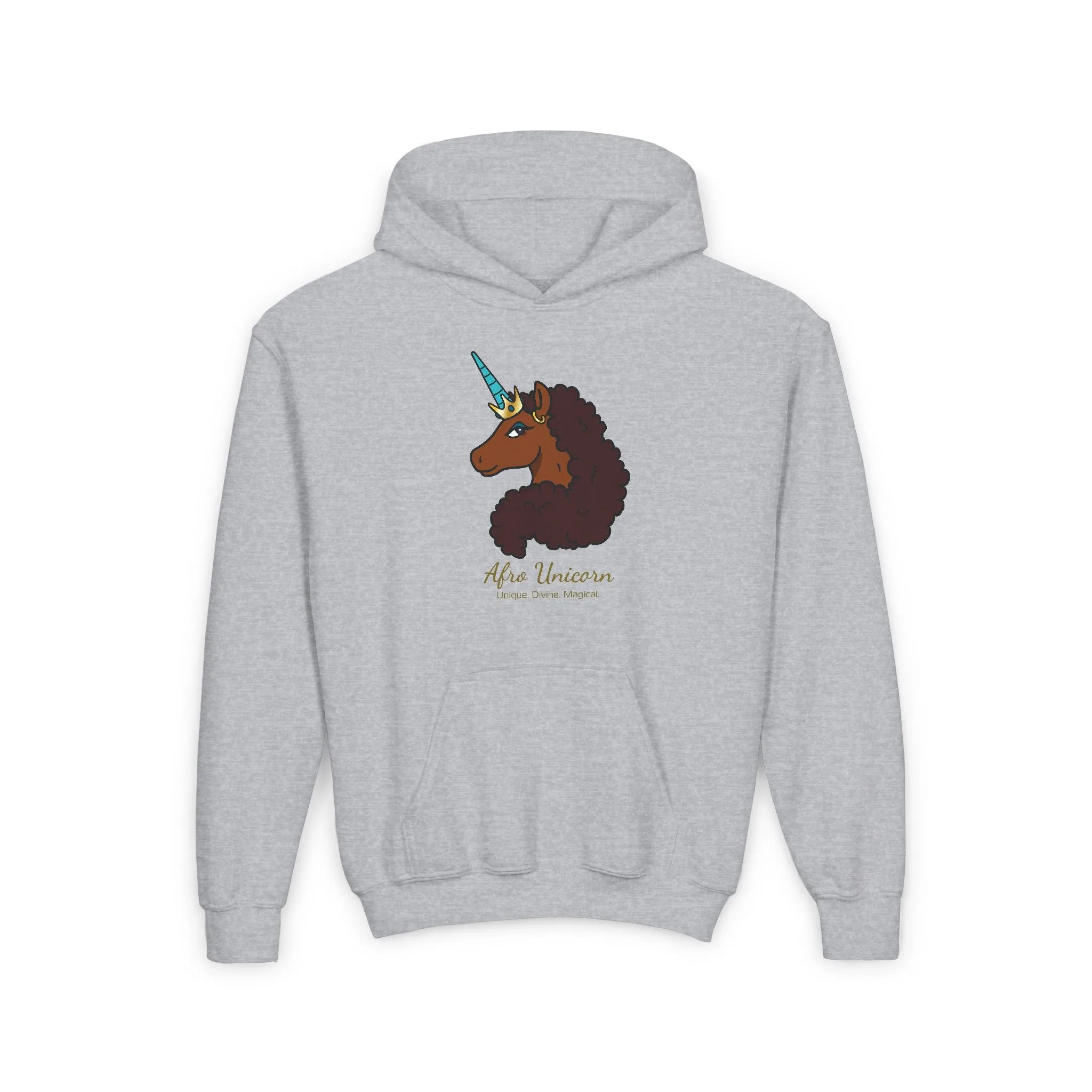 Youth Afro Unicorn Hoodie - Unique
