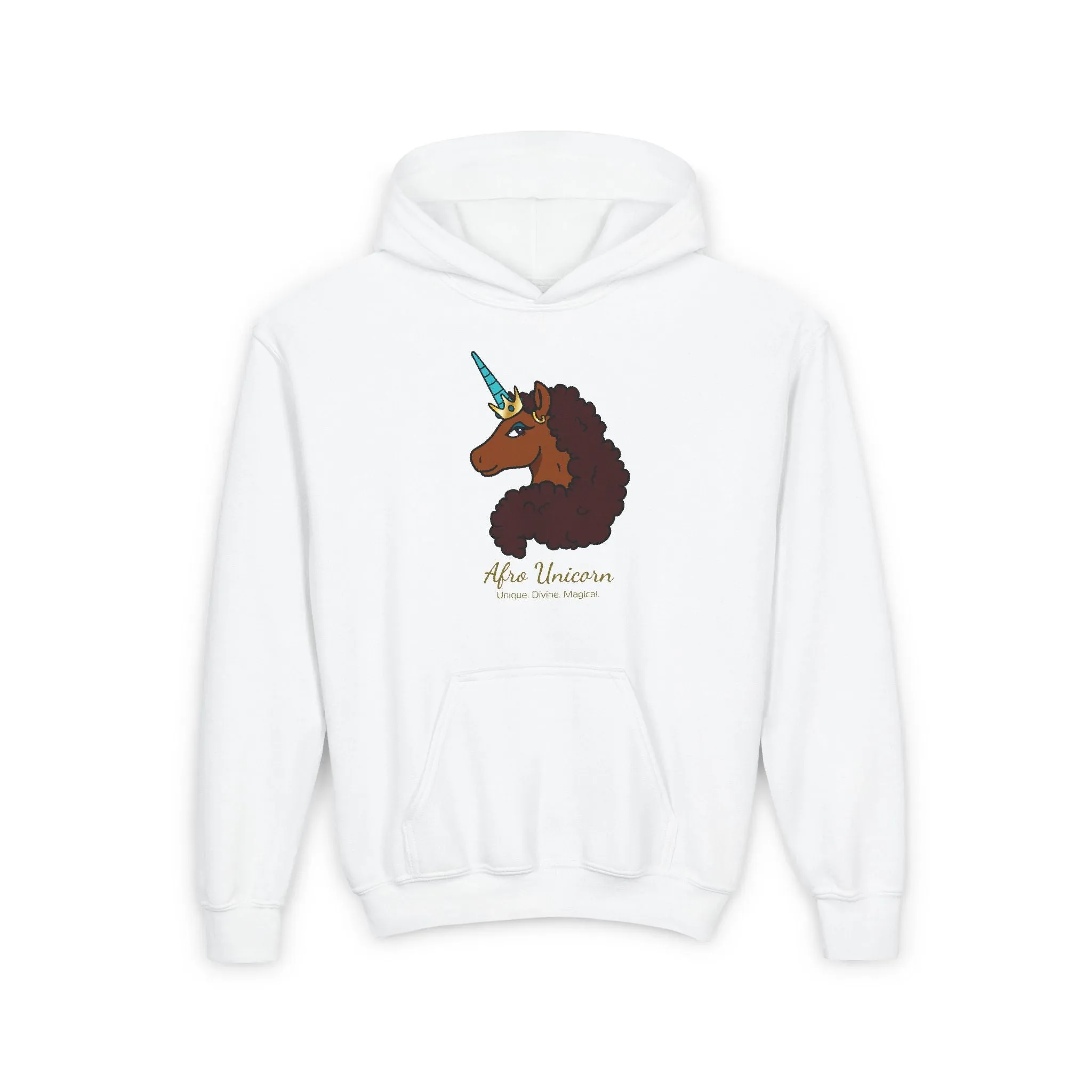 Youth Afro Unicorn Hoodie - Unique
