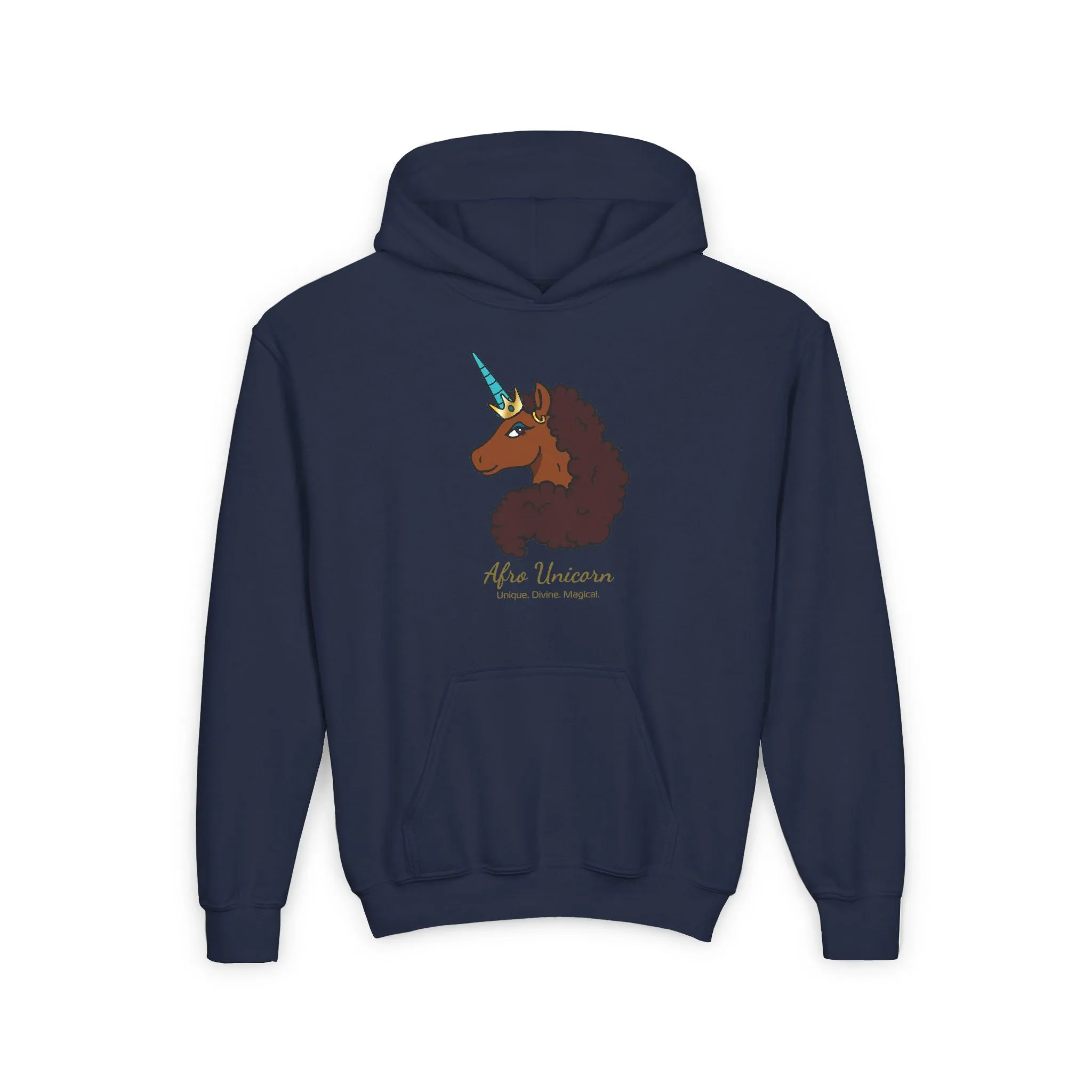 Youth Afro Unicorn Hoodie - Unique
