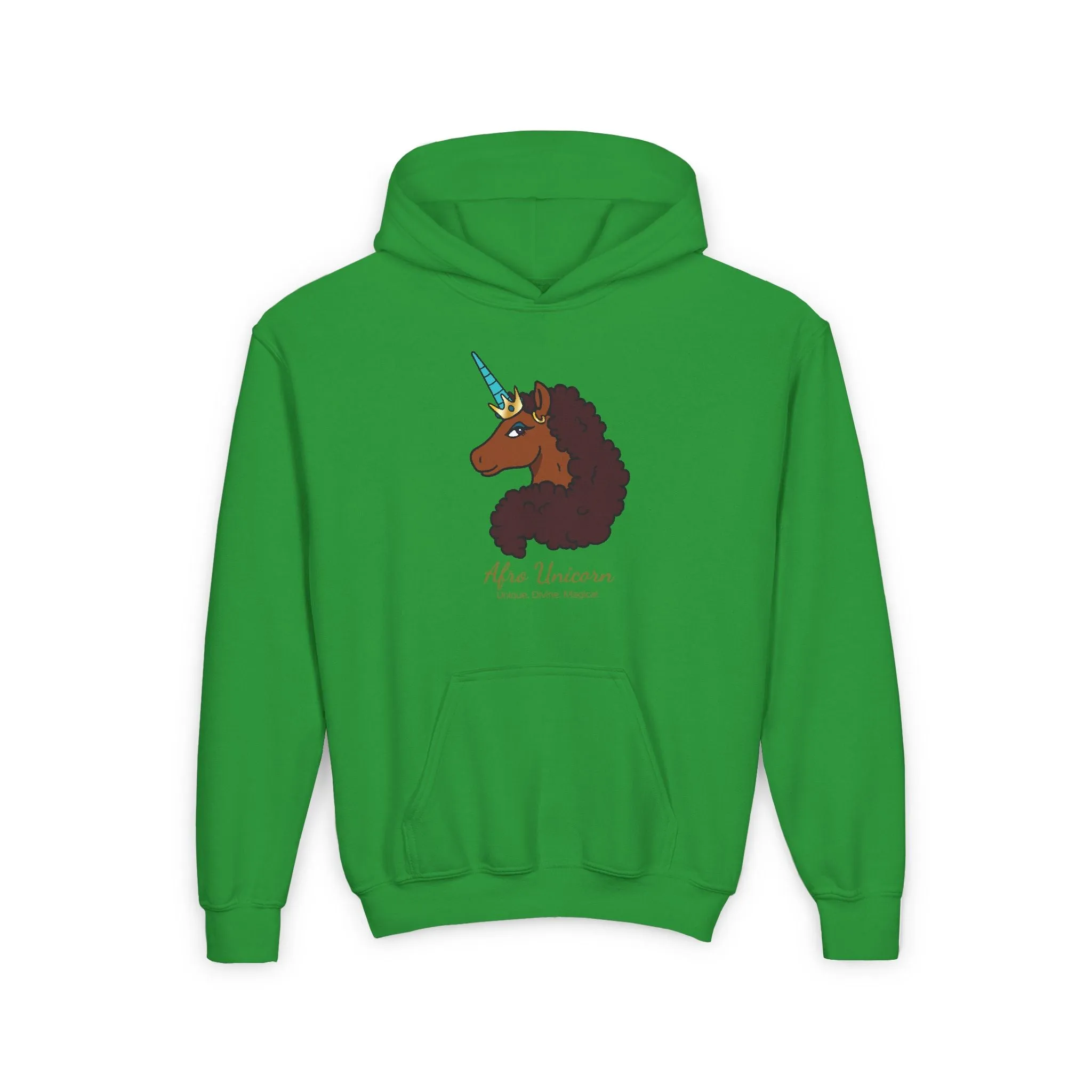 Youth Afro Unicorn Hoodie - Unique