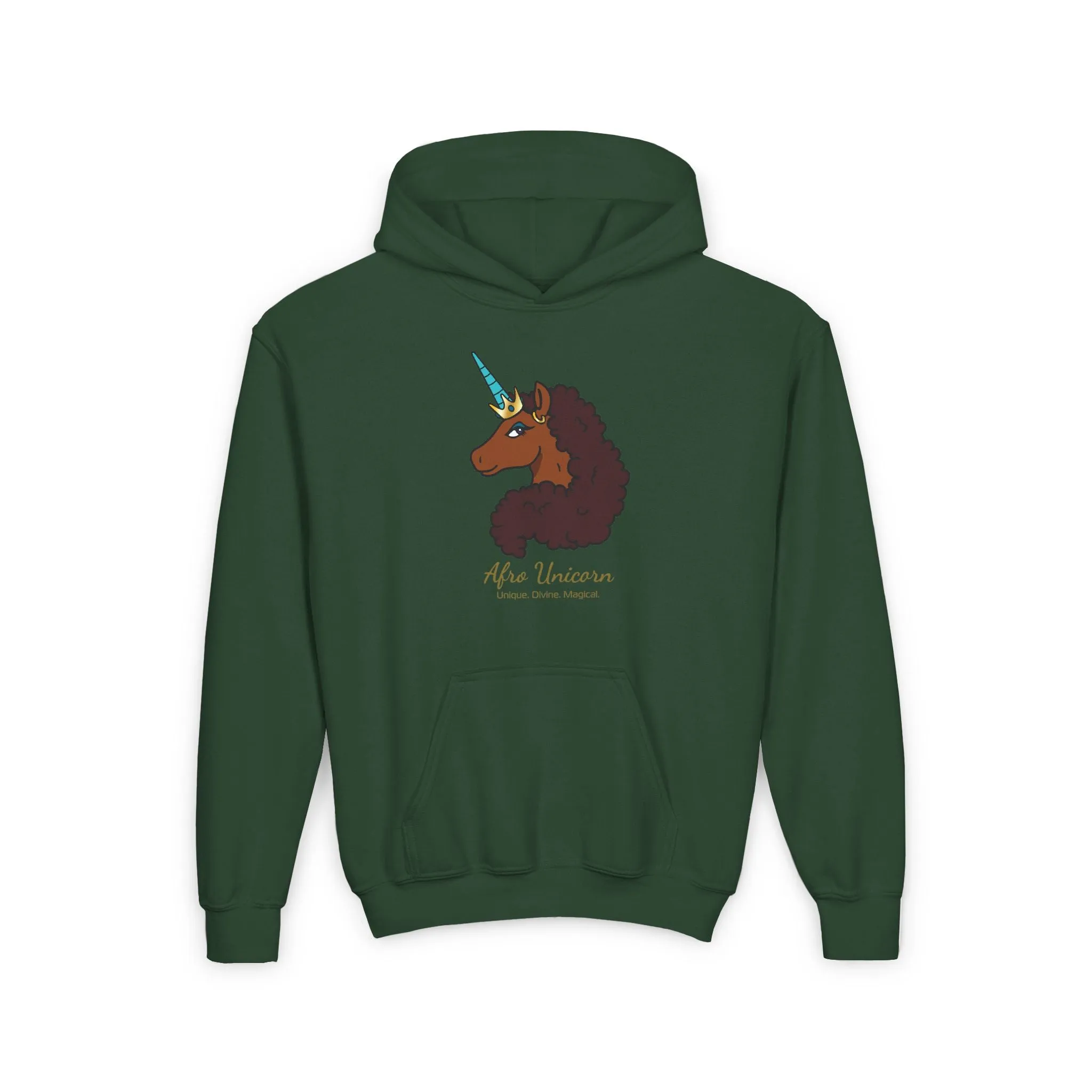 Youth Afro Unicorn Hoodie - Unique